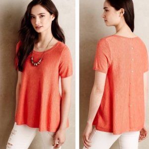 [Anthro] Moth - Button Back Knit Swing Top - Small